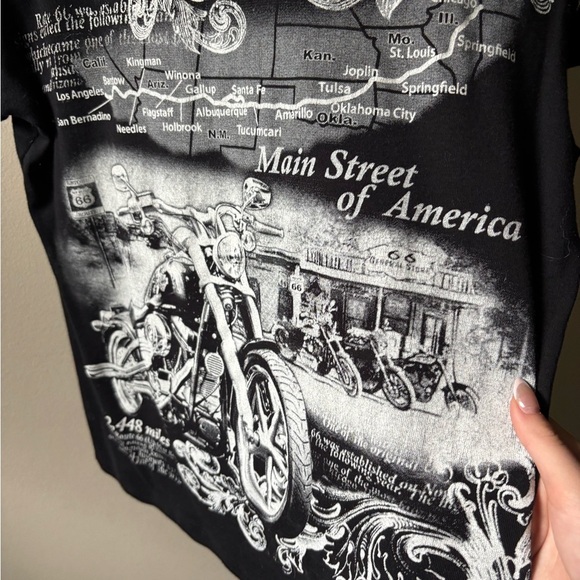 Vintage Paper Tag Route 66 Graphic T-Shirt - Picture 6 of 8